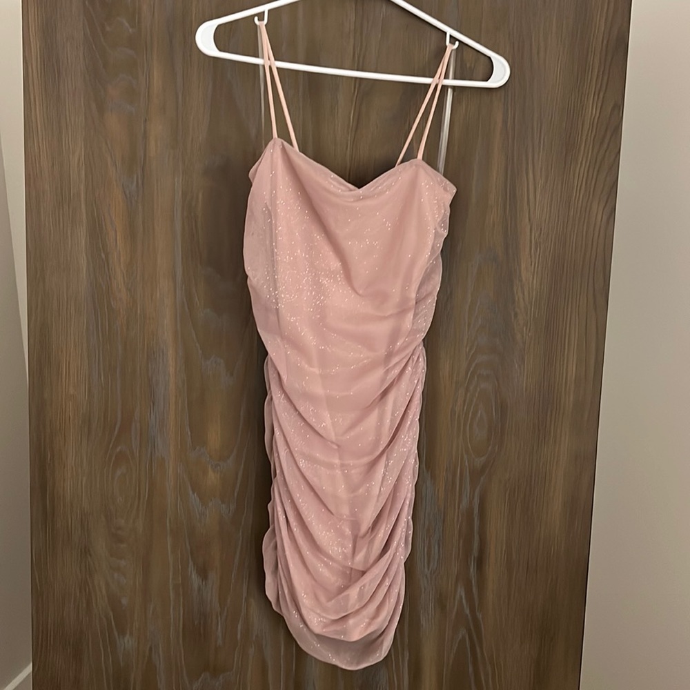 Windsor dress Blush/Natural with light sparkles. medium